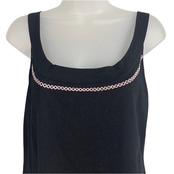 Tahari Black & Pink Career Tank Top Sz 14 - Picture 1 of 8
